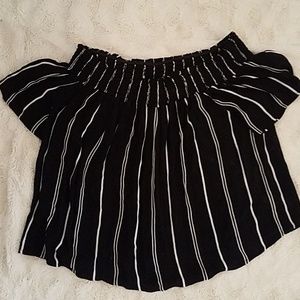 Stripped off the shoulder top